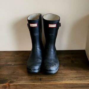 Hunter Boots Mid Height Black Size US9